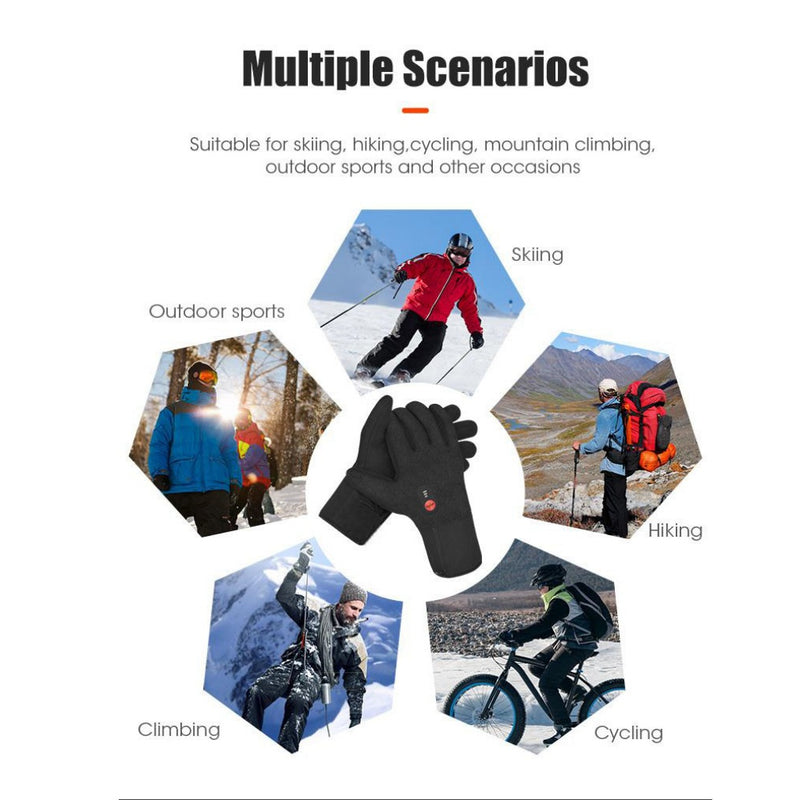Load image into Gallery viewer, SNOW DEER Heated Gloves for Men Women, Touchscreen, Waterproof, Outdoor & Indoor Hand Warmers for Climbing,Motorcycling,Skiing