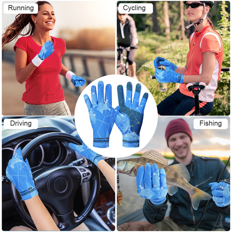 Load image into Gallery viewer, Cycling Gloves Touchscreen Full Finger Sun UV Protection UPF 50+ Summer Gloves for Driving Fishing