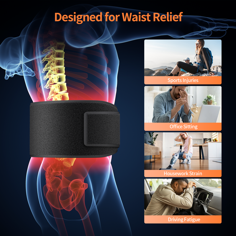 Load image into Gallery viewer, SNOW DEER Red Light Wellness Belt – 850nm Near-Infrared & 660nm Red Light for Muscle Comfort, Circulation Wellness, and Discomfort Management, with Timer and Controller