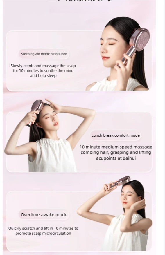 Load image into Gallery viewer, Red Light Scalp Massager Comb | 3 Modes, Waterproof, Rechargeable | Relaxation & Scalp Care Tool