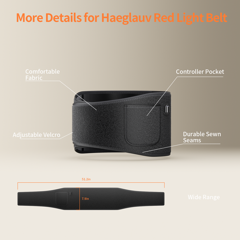 Load image into Gallery viewer, SNOW DEER Red Light Wellness Belt – 850nm Near-Infrared & 660nm Red Light for Muscle Comfort, Circulation Wellness, and Discomfort Management, with Timer and Controller