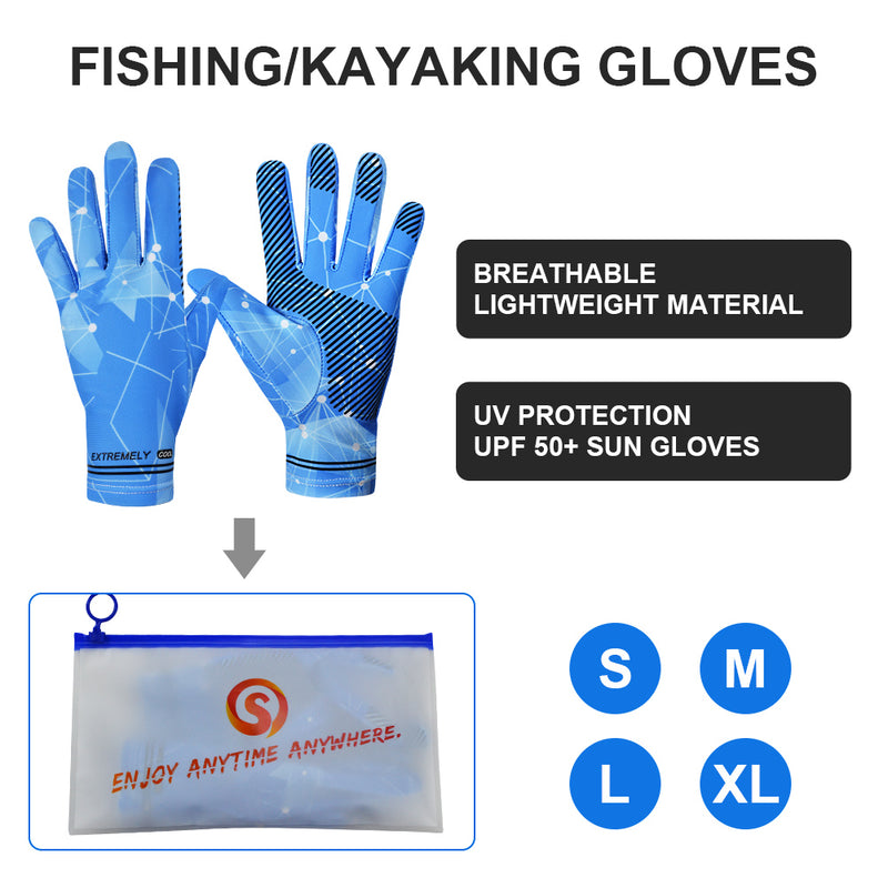 Load image into Gallery viewer, Cycling Gloves Touchscreen Full Finger Sun UV Protection UPF 50+ Summer Gloves for Driving Fishing