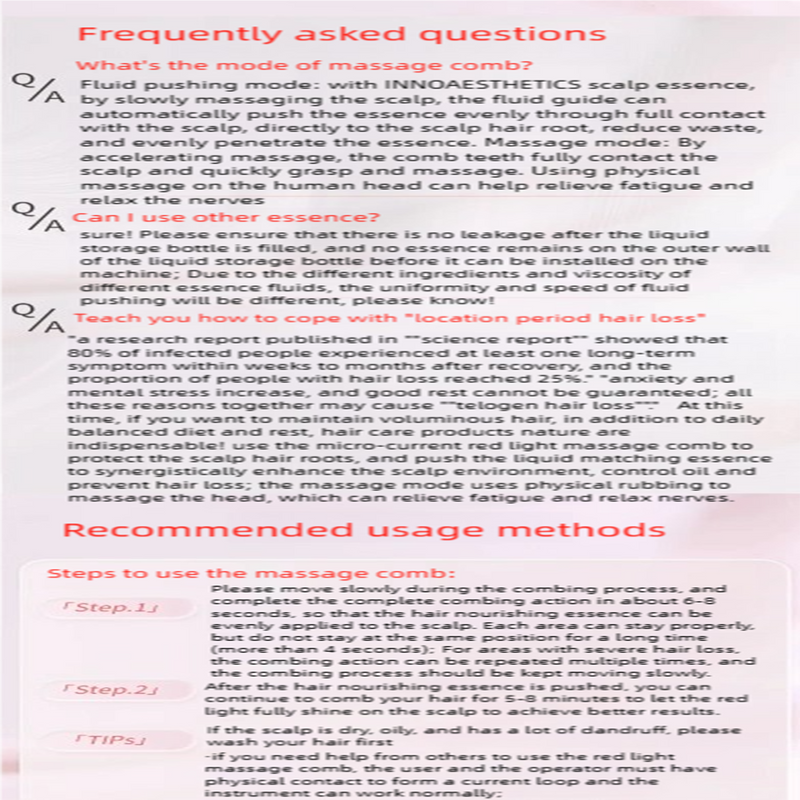 Load image into Gallery viewer, Red Light Scalp Massager Comb | 3 Modes, Waterproof, Rechargeable | Relaxation & Scalp Care Tool