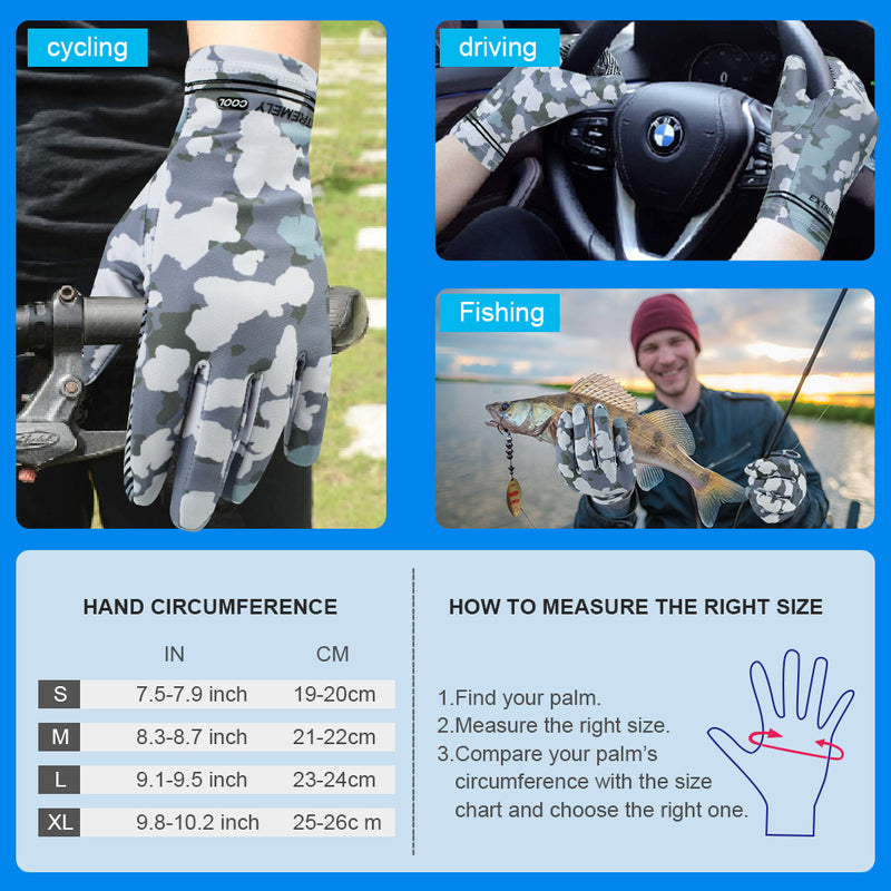 Load image into Gallery viewer, Cycling Gloves Touchscreen Full Finger Sun UV Protection UPF 50+ Summer Gloves for Driving Fishing