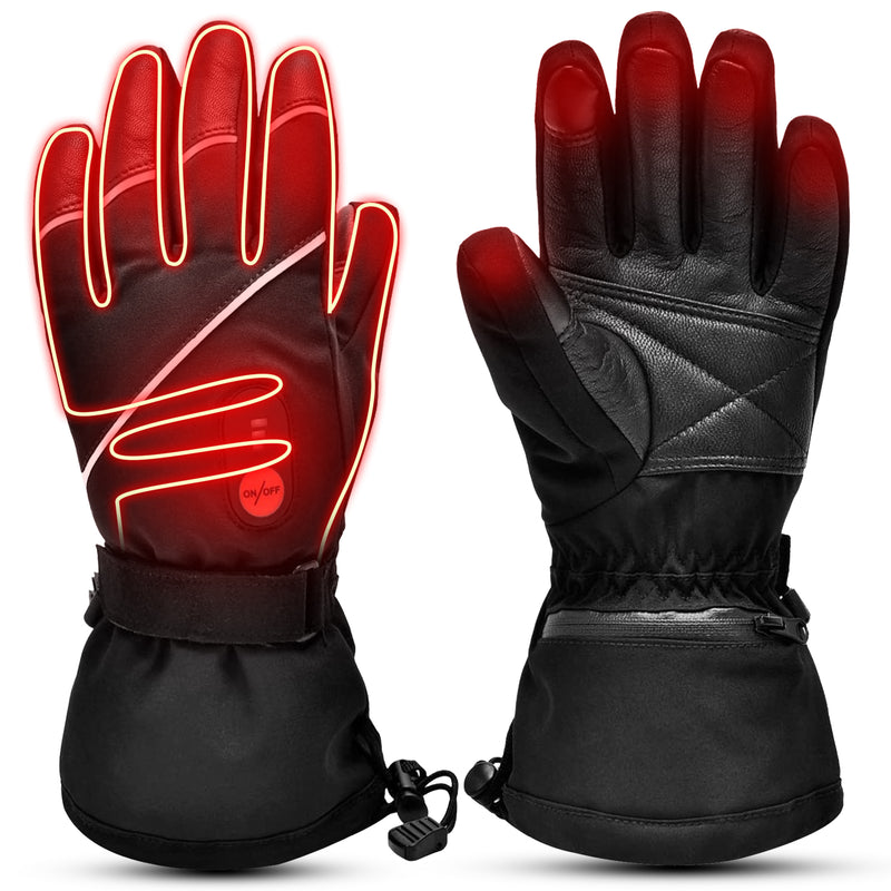 Load image into Gallery viewer, Snow deer Unisex Heated Gloves 7.4V 2200mAh Electric Rechargeable Winter Warm Glove Liners for Arthritis Raynaud Thin Gloves Riding Ski Snowboarding Hiking Cycling Hand Warmers