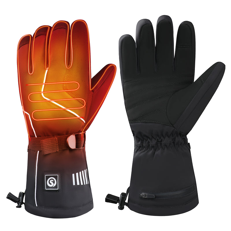 Load image into Gallery viewer, SNOW DEER Rechargeable Heated Gloves for Men & Women | 4400mAh Large Battery | 3-Level Temp Control, Touchscreen & Waterproof | Warm for Skiing, Cycling, Hiking, Winter Outdoor Activities