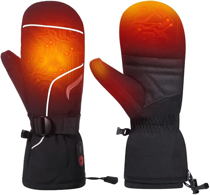 Load image into Gallery viewer, https://www.walmart.com/ip/SNOW-DEER-Upgraded-Heated-Gloves-for-Men-Women-Rechargeable-Electric-Mittens-with-Battery-Display-Waterproof-for-Skiing-Hiking-Winter-Work/16921117582