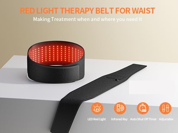 Load image into Gallery viewer, SNOW DEER Red Light Wellness Belt – 850nm Near-Infrared & 660nm Red Light for Muscle Comfort, Circulation Wellness, and Discomfort Management, with Timer and Controller
