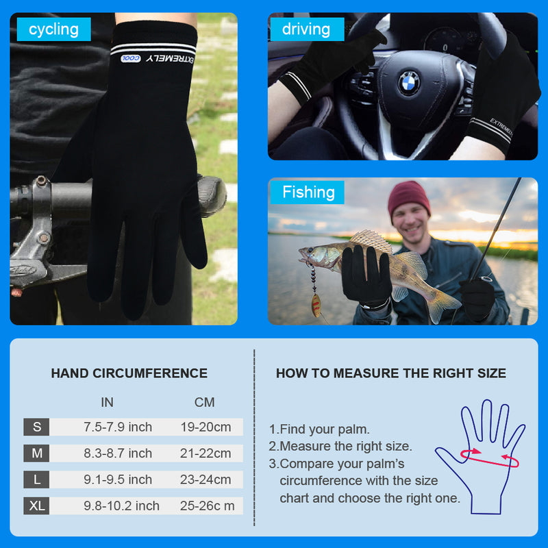 Load image into Gallery viewer, Cycling Gloves Touchscreen Full Finger Sun UV Protection UPF 50+ Summer Gloves for Driving Fishing