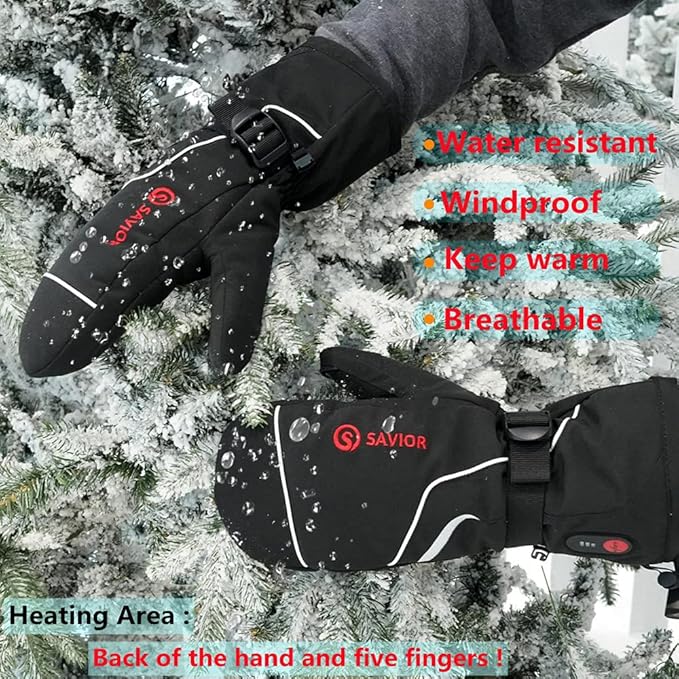 Load image into Gallery viewer, https://www.walmart.com/ip/SNOW-DEER-Upgraded-Heated-Gloves-for-Men-Women-Rechargeable-Electric-Mittens-with-Battery-Display-Waterproof-for-Skiing-Hiking-Winter-Work/16921117582