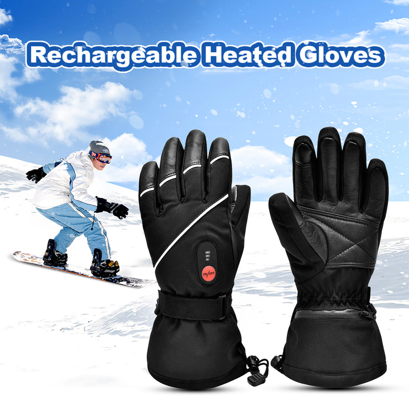 Load image into Gallery viewer, Snow deer Unisex Heated Gloves 7.4V 2200mAh Electric Rechargeable Winter Warm Glove Liners for Arthritis Raynaud Thin Gloves Riding Ski Snowboarding Hiking Cycling Hand Warmers