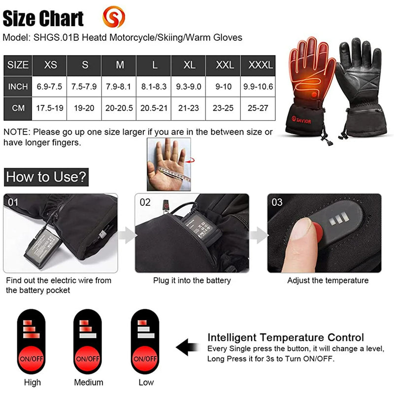Load image into Gallery viewer, Snow Deer Heated Gloves for Men Women, Rechargeable Electric Heated Gloves ,Heated Skiing Gloves and Snowboarding Gloves