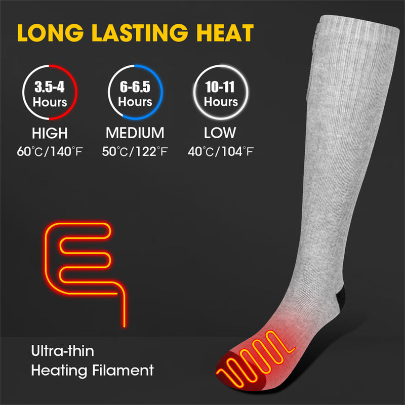 Load image into Gallery viewer, Snow Deer Heated 2025 Upgraded Rechargeable Electric Heated Socks,7.4V 2200mAh Battery Powered Cold Weather Heat Socks for Men Women,Outdoor Riding Camping Hiking Motorcycle Skiing Warm Winter Socks