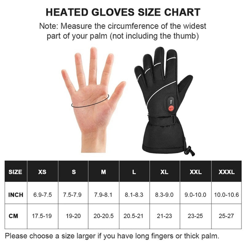 Load image into Gallery viewer, SNOW DERR Heated Gloves for Men Rechargeable Waterproof Winter,Machine Washable Electric Heating Ski Glove for Hiking Motorcycling Camping Fishing Cold Weather Hand Warmers
