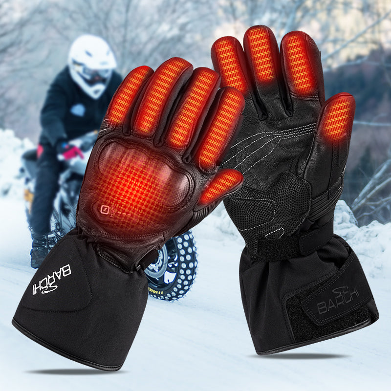 Load image into Gallery viewer, SNOW DEER Heated Gloves for Men Women Heated Motorcycle Glove Electric Waterproof Heating Gloves Touchscreen Rechargeable Battery Hand Warmers w/ 12V Motorcycle Wire for Outdoor Work Snowmobiles
