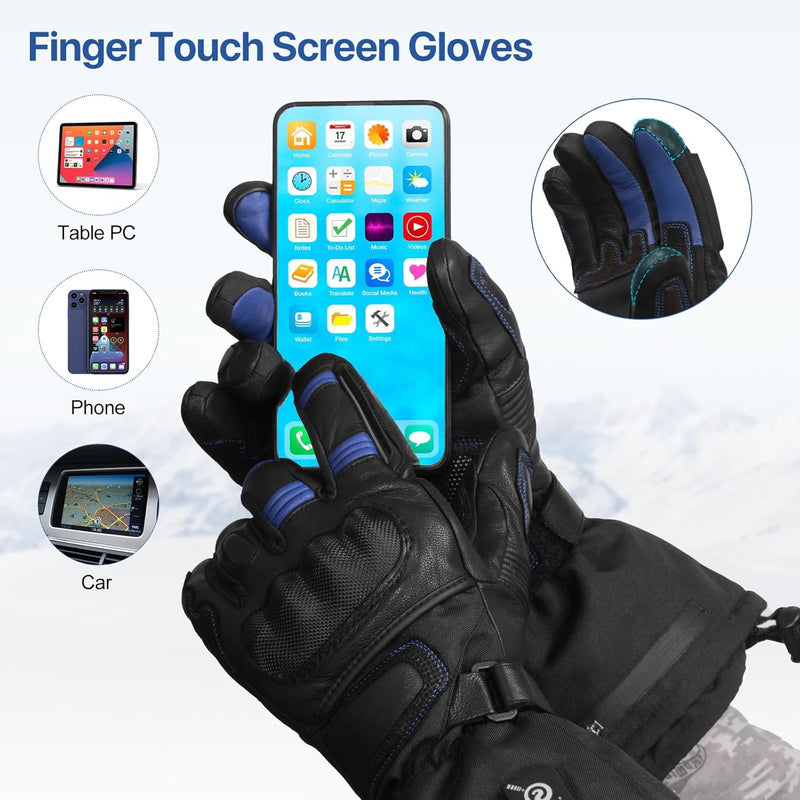 Load image into Gallery viewer, SNOW DEER Heated Motorcycle Gloves for Men Women,Touchscreen 7.4V 3000mAh Rechargeable Battery Electric Gloves for Cycling Riding Snowmobile Skiing