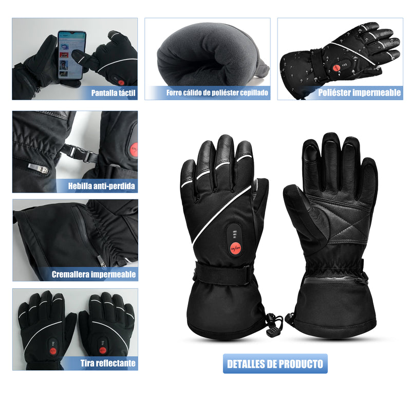 Load image into Gallery viewer, Snow deer Unisex Heated Gloves 7.4V 2200mAh Electric Rechargeable Winter Warm Glove Liners for Arthritis Raynaud Thin Gloves Riding Ski Snowboarding Hiking Cycling Hand Warmers