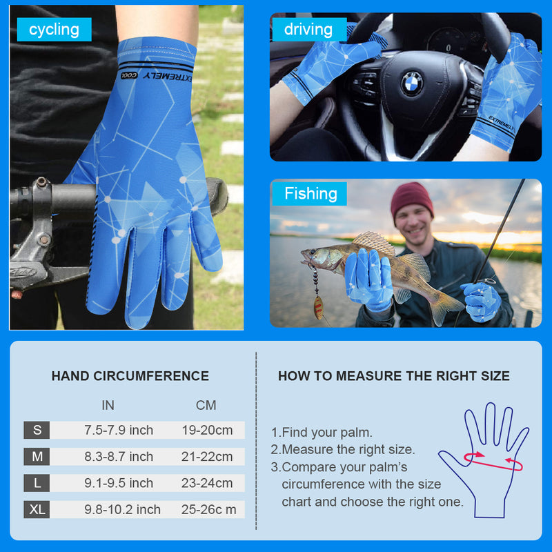 Load image into Gallery viewer, Cycling Gloves Touchscreen Full Finger Sun UV Protection UPF 50+ Summer Gloves for Driving Fishing