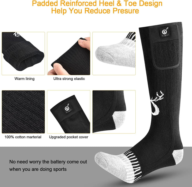 Load image into Gallery viewer, SNOW DEER Electric Heated Socks, Suitable for Both Genders – Ultimate Winter Companion for Hunting, Fishing, Camping, Trekking, & Ski Expeditions