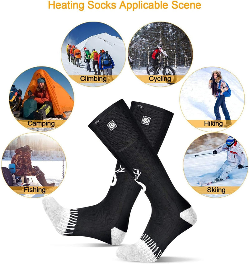 Load image into Gallery viewer, SNOW DEER Electric Heated Socks, Suitable for Both Genders – Ultimate Winter Companion for Hunting, Fishing, Camping, Trekking, & Ski Expeditions
