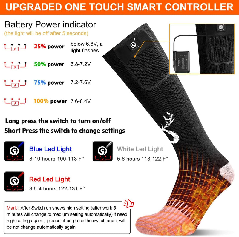 Load image into Gallery viewer, SNOW DEER Electric Heated Socks, Suitable for Both Genders – Ultimate Winter Companion for Hunting, Fishing, Camping, Trekking, & Ski Expeditions