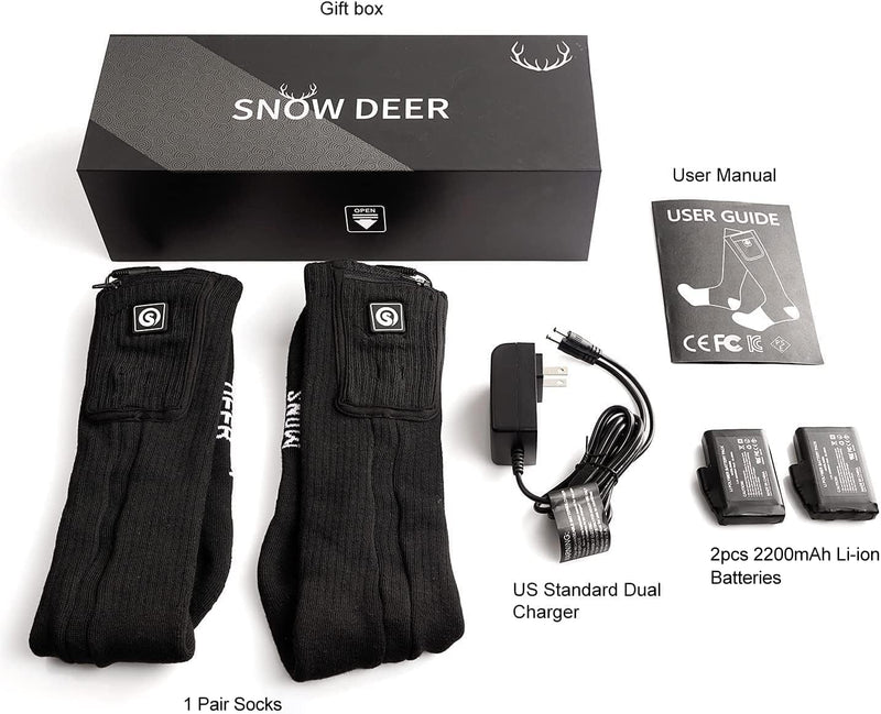 Load image into Gallery viewer, SNOW DEER Electric Heated Socks, Suitable for Both Genders – Ultimate Winter Companion for Hunting, Fishing, Camping, Trekking, & Ski Expeditions