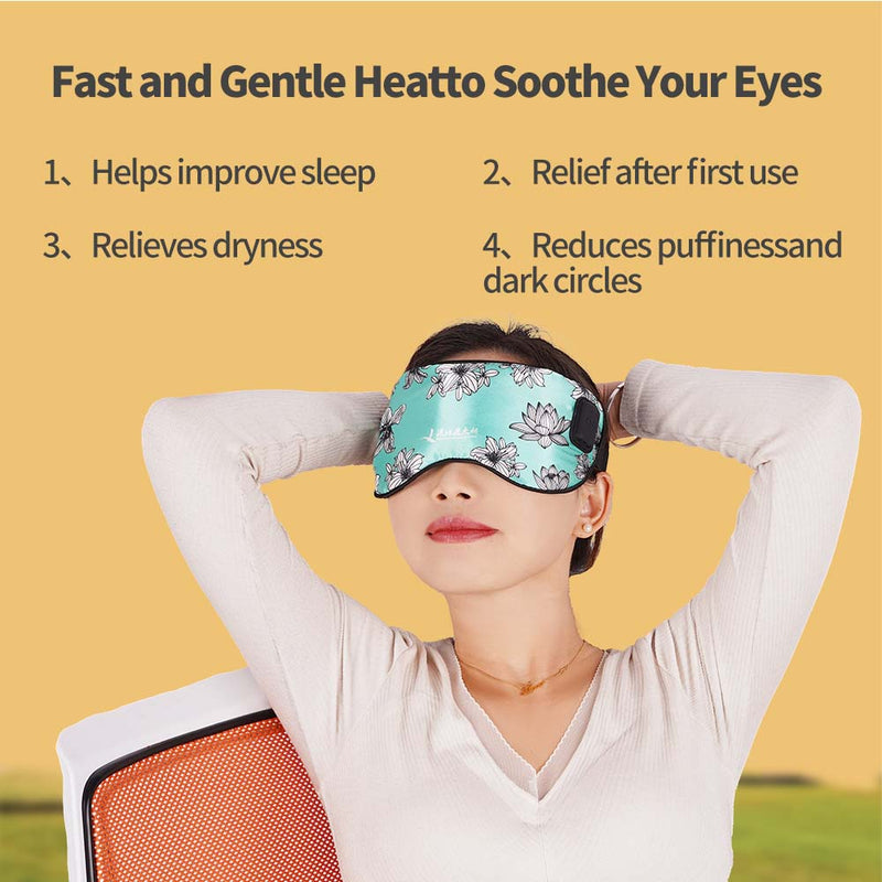 Load image into Gallery viewer, Silk Massage Heating Eye Mask Vibration