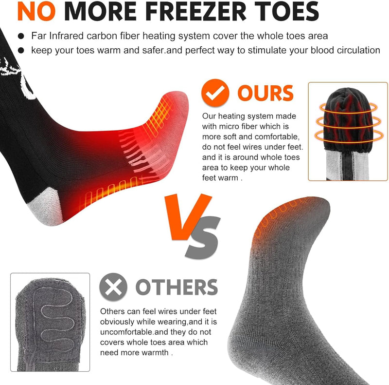 Load image into Gallery viewer, SNOW DEER Electric Heated Socks, Suitable for Both Genders – Ultimate Winter Companion for Hunting, Fishing, Camping, Trekking, & Ski Expeditions