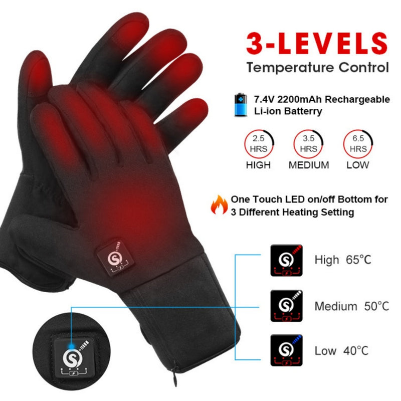 Load image into Gallery viewer, Snow Deer Heated Glove for Men Women, Rechargeable Battery Electric Savior Heated Gloves, Winter Warm Glove for Arthritis Raynaud, Gloves Riding Ski Snowboarding Hiking Cycling Hand Warmers