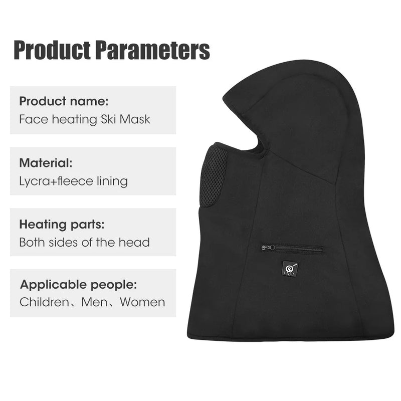Load image into Gallery viewer, Snow Deer Riding Heating Face Mask Men Women Winter Thermal Windproof Rechargeable Battery Motorcycle Outdoor Sports Heated Mask Head Cover Scarf