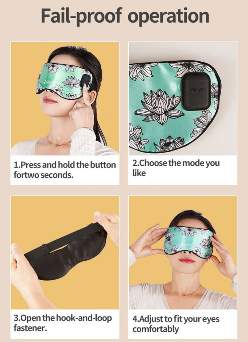 Load image into Gallery viewer, Silk Massage Heating Eye Mask Vibration