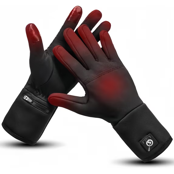 Load image into Gallery viewer, SNOW DEER Heated Glove Liners for Men Women, Rechargeable Battery Electric Heated Gloves, Winter Warm Glove Liners, Thin Gloves Riding Ski Snowboarding Hiking Cycling Hand Warmers