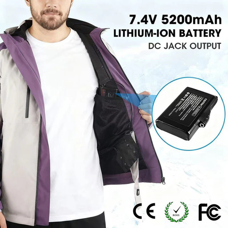 Load image into Gallery viewer, SNOW DEER Heated Ski Jacket – Lightweight, Slim Fit, 3 Heating Zones, Fast Warm-Up, 7.4V 5200mAh Battery
