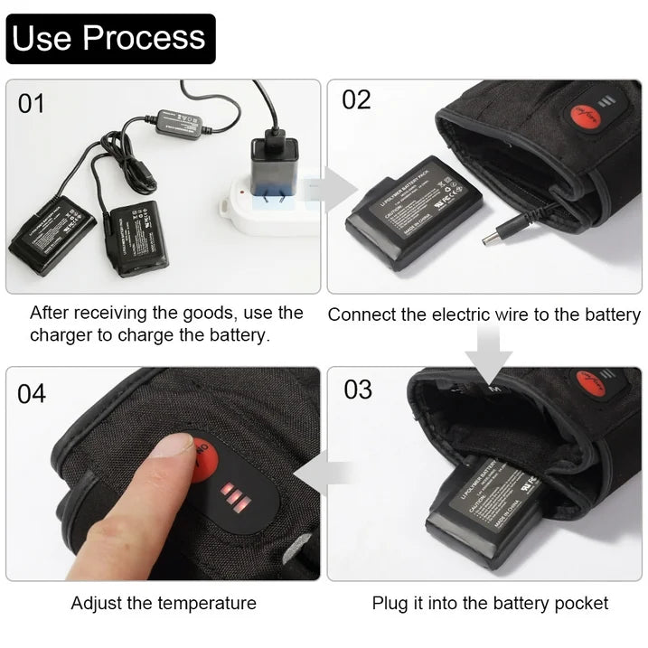 Load image into Gallery viewer, Snow Deer Heated Gloves for Men Women Rechargeable Electric Heated Gloves Heated Skiing Glove for Snowboarding Motocycle Gloves