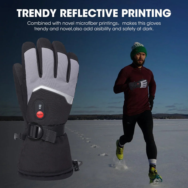 Load image into Gallery viewer, Snow Deer Gloves for Men Women, Rechargeable Electric Heated Gloves ,Heated Skiing Gloves and Snowboarding Gloves