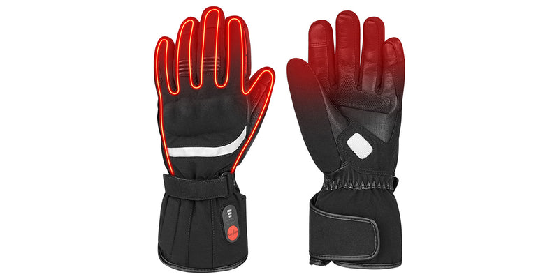 Load image into Gallery viewer, SNOW DEER Heated Gloves for Men Women, Temperature Display Heated Motorcycle Gloves, 2200mAh Rechargeable Battery Winter Gloves for Skiing Motorcycle Cycling Fishing Hunting