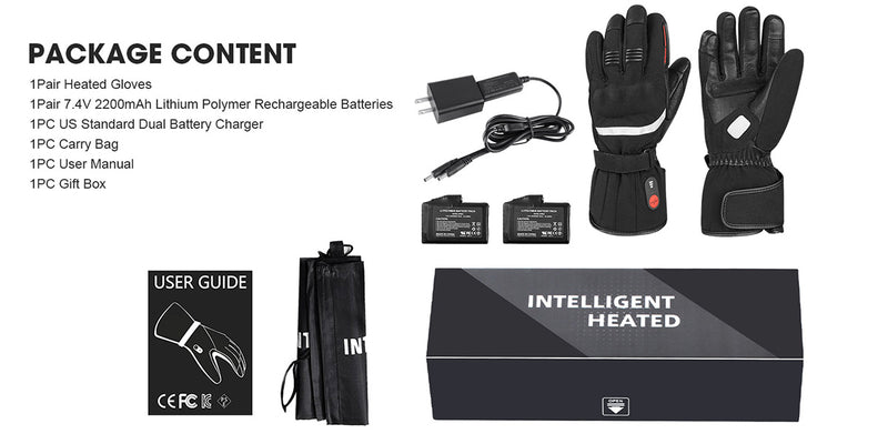 Load image into Gallery viewer, SNOW DEER Heated Gloves for Men Women, Temperature Display Heated Motorcycle Gloves, 2200mAh Rechargeable Battery Winter Gloves for Skiing Motorcycle Cycling Fishing Hunting