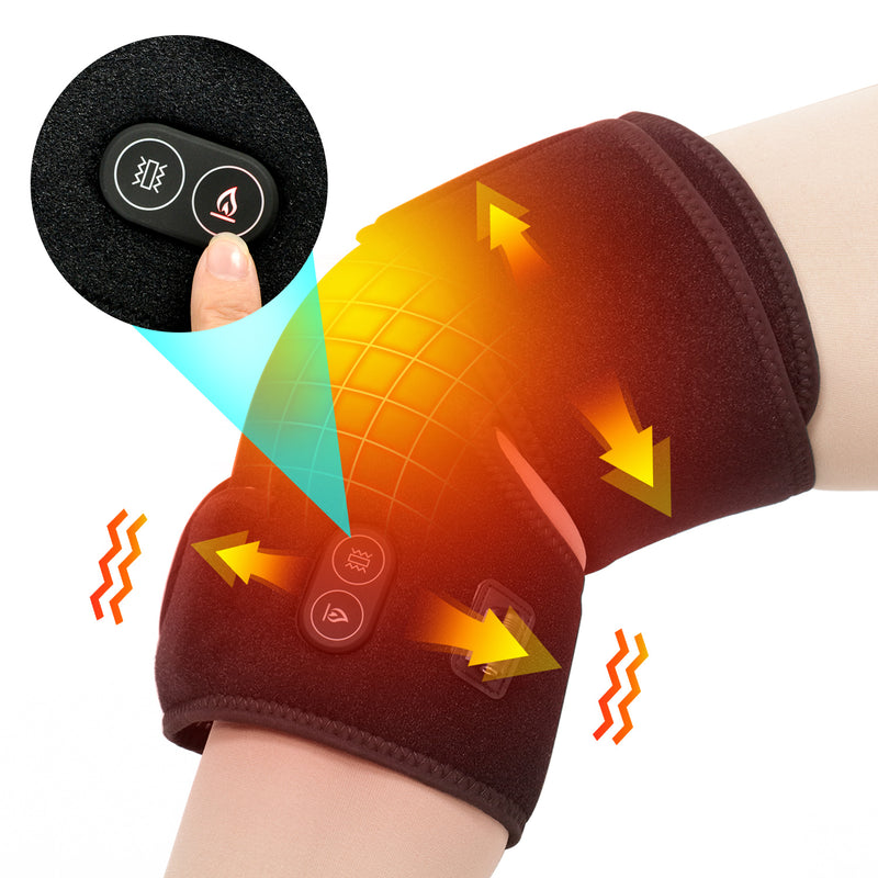 Load image into Gallery viewer, SNOW DEER Heated Knee Brace with Vibration Massage - 3 Heating & 3 Vibration Modes, 7.4V 2200mAh Battery, Relief for Knee Pain, Muscle Stiffness, Arthritis