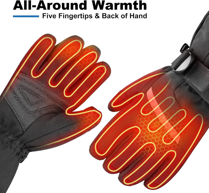 Load image into Gallery viewer, SNOW DEERHeated Gloves - Unisex Winter Ski Gloves with Rechargeable Electric Heating for Skiing, Snowboarding, Snow Hiking, Hunting & Outdoor Activities