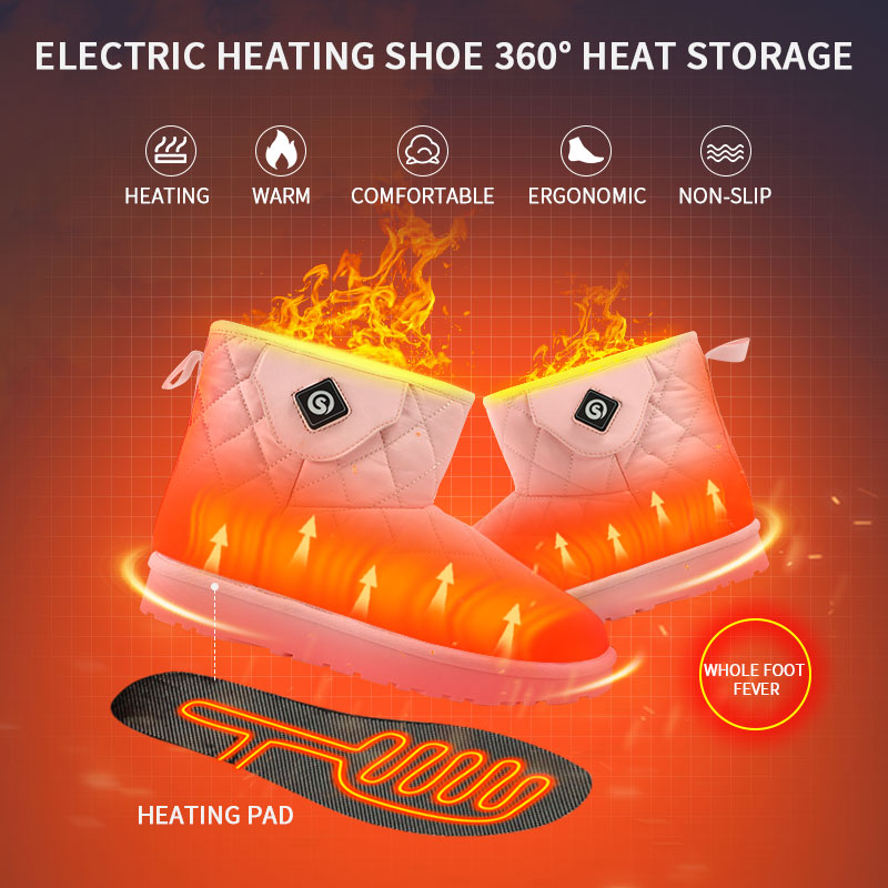 Load image into Gallery viewer, SNOW DEER Heated Boots Heated Shoes for Women Men,Electric Rechargeable Heated Foot Warmer for Feet,Stylish Winter Footwear