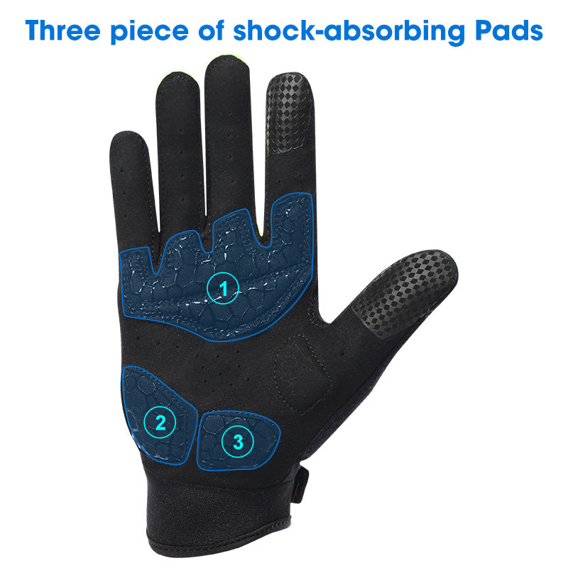 Load image into Gallery viewer, SNOW DEER Workout Gloves, Full Finger Padded Palm Weight Lifting Gym Gloves for Men & Women, Touch Screen Fingertips Washable Grip Gloves