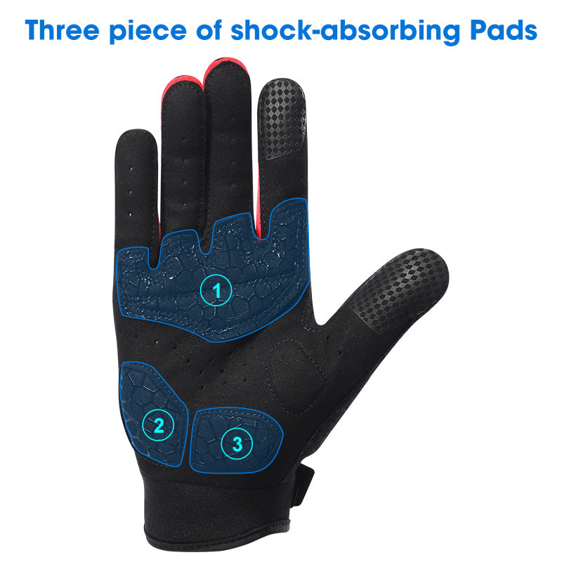 Load image into Gallery viewer, SNOW DEER Workout Gloves, Full Finger Padded Palm Weight Lifting Gym Gloves for Men & Women, Touch Screen Fingertips Washable Grip Gloves