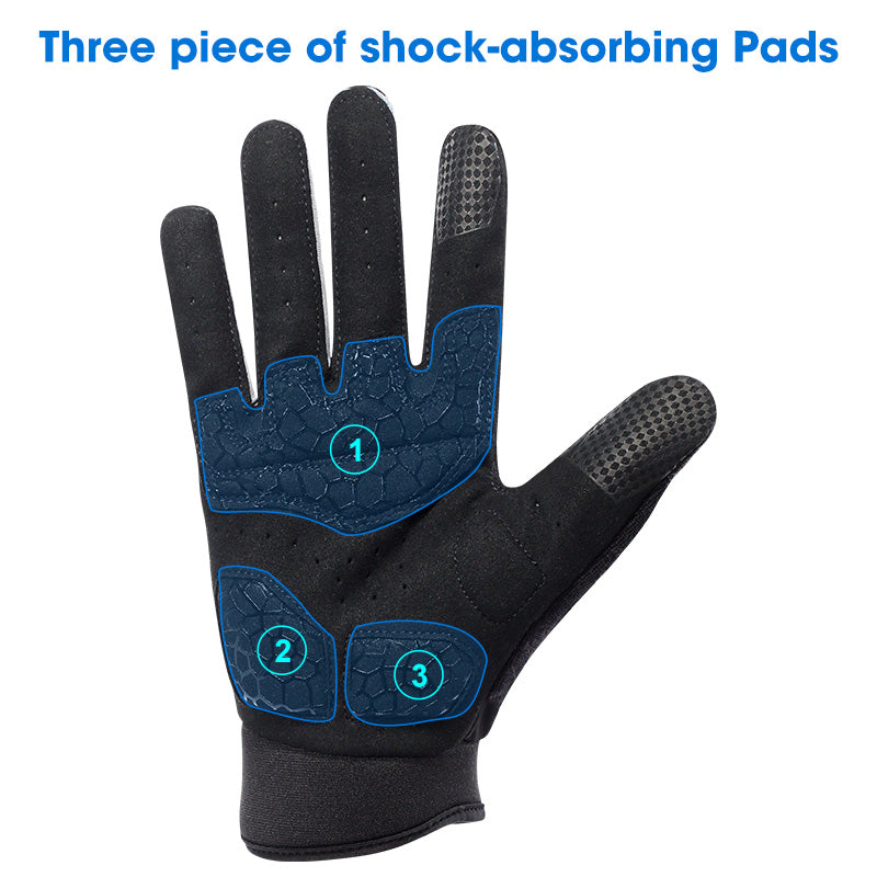 Load image into Gallery viewer, SNOW DEER Workout Gloves, Full Finger Padded Palm Weight Lifting Gym Gloves for Men & Women, Touch Screen Fingertips Washable Grip Gloves