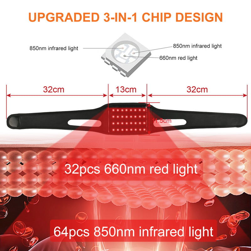 Load image into Gallery viewer, SNOW DEER Red Light Wellness Neck Belt – 850nm Near-Infrared & 660nm Red Light Wearable Wrap for Chin, Neck, Wrist, Leg & Hand, Portable with Timer