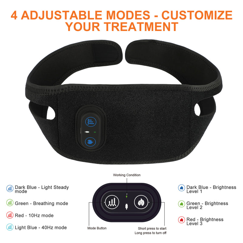 Load image into Gallery viewer, SNOW DEER Red Light Wellness Neck Belt – 850nm Near-Infrared & 660nm Red Light Wearable Wrap for Chin, Neck, Wrist, Leg & Hand, Portable with Timer