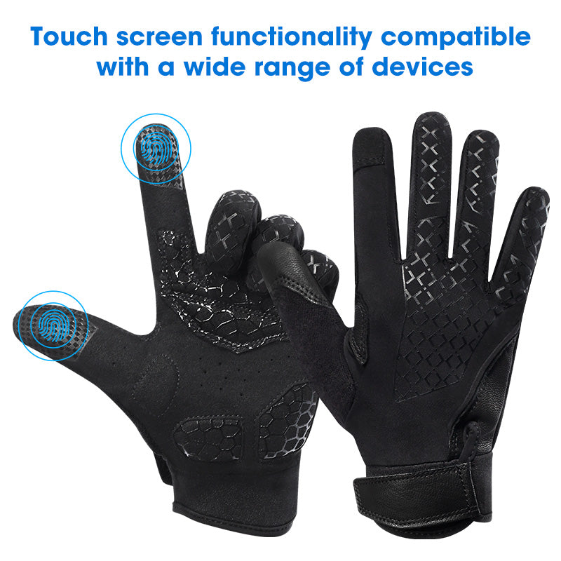 Load image into Gallery viewer, SNOW DEER Workout Gloves, Full Finger Padded Palm Weight Lifting Gym Gloves for Men & Women, Touch Screen Fingertips Washable Grip Gloves
