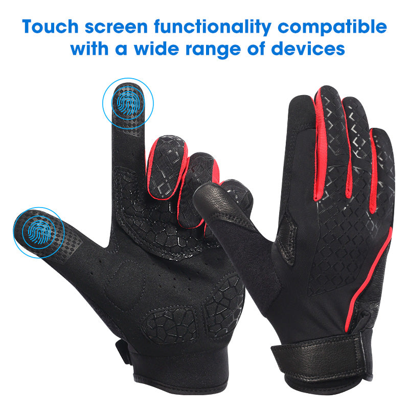 Load image into Gallery viewer, SNOW DEER Workout Gloves, Full Finger Padded Palm Weight Lifting Gym Gloves for Men & Women, Touch Screen Fingertips Washable Grip Gloves