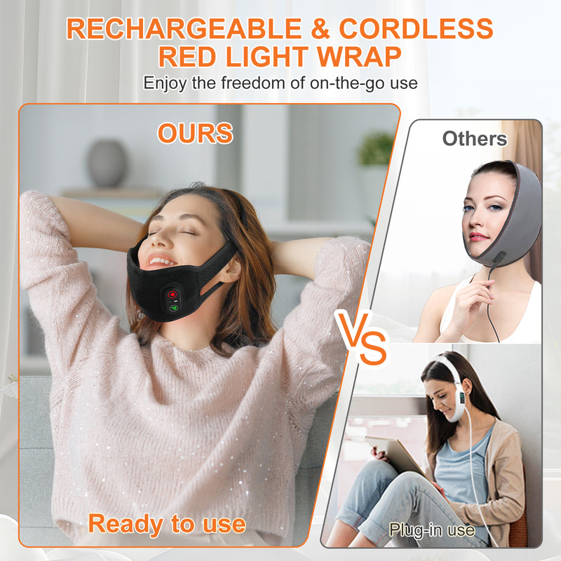 Load image into Gallery viewer, SNOW DEER Red Light Wellness Neck Belt – 850nm Near-Infrared & 660nm Red Light Wearable Wrap for Chin, Neck, Wrist, Leg & Hand, Portable with Timer