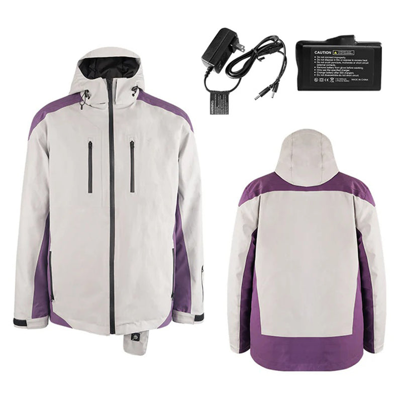 Load image into Gallery viewer, SNOW DEER Heated Ski Jacket – Lightweight, Slim Fit, 3 Heating Zones, Fast Warm-Up, 7.4V 5200mAh Battery