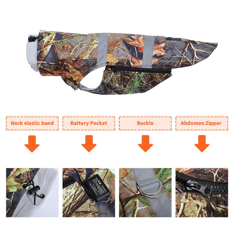 Load image into Gallery viewer, SNOW DEER Heated Dog Warm Coat - Winter Jacket with Power Bank, Outdoor Apparel Vest Indoor Warm Clothes Coat Heated Dog Clothes